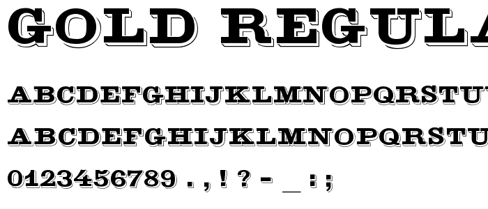 Gold Regular font